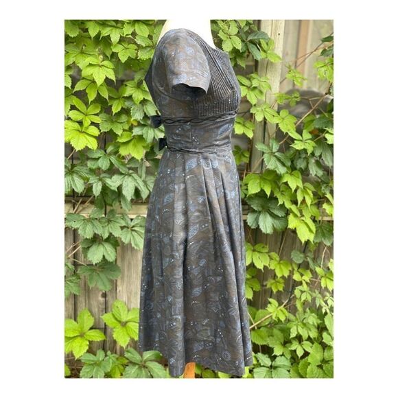 Vintage 1950s Dress MCM Swing Fit & Flare Mad Men - Picture 6 of 16